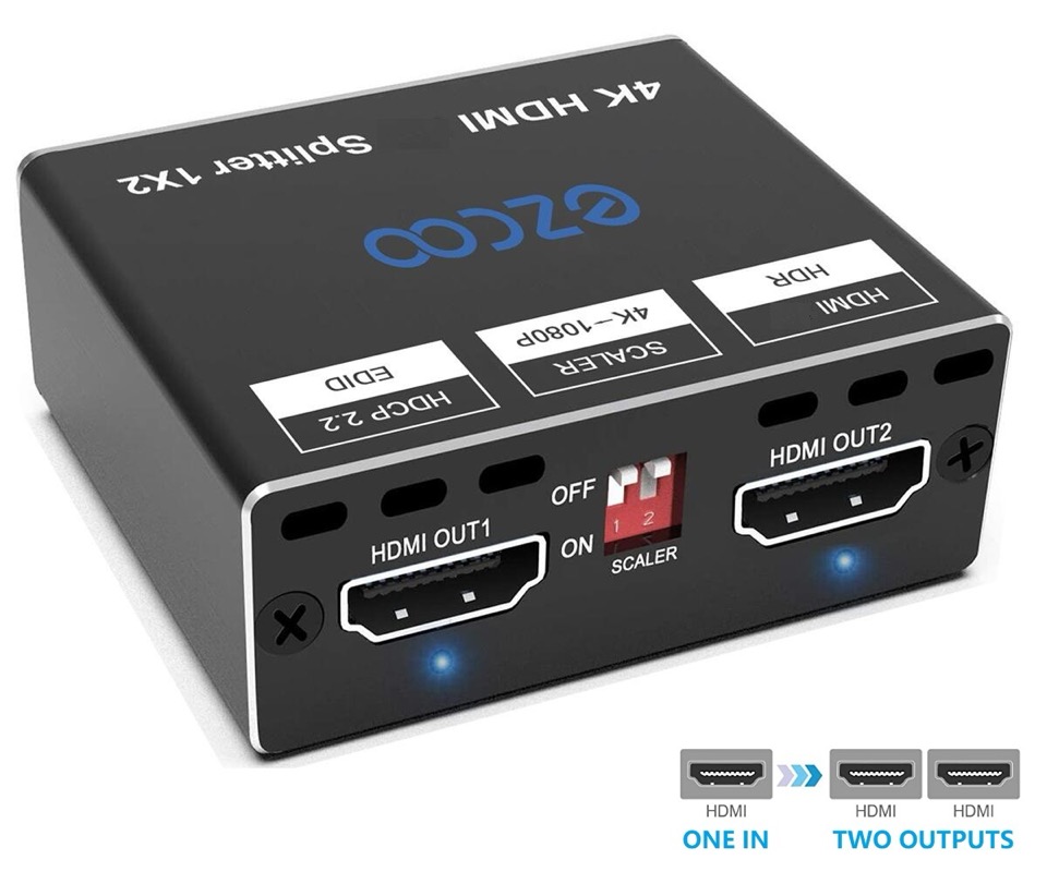 EZCOO 4k HDMI 2.0 Splitter/Downscaler