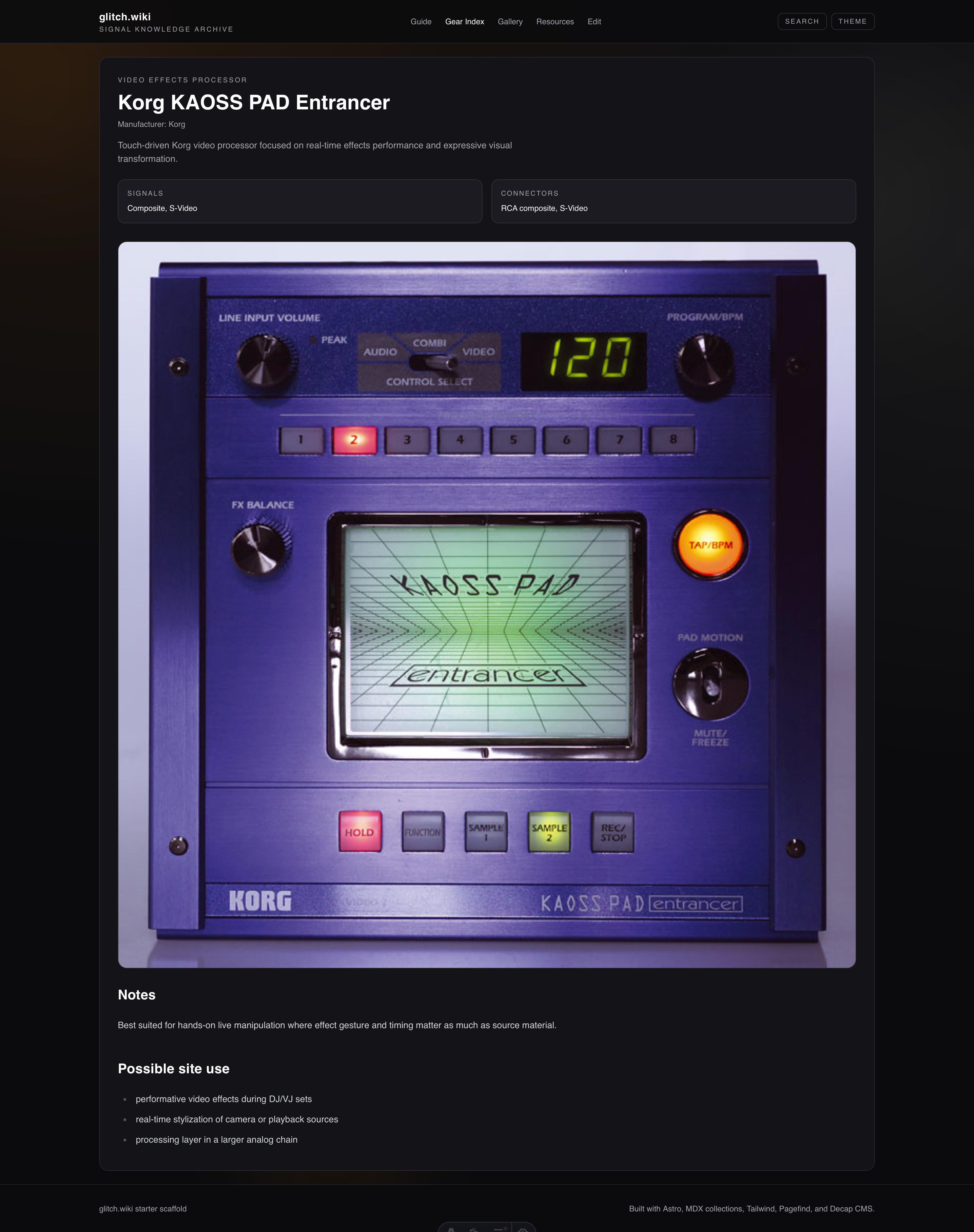 Korg KAOSS PAD Entrancer