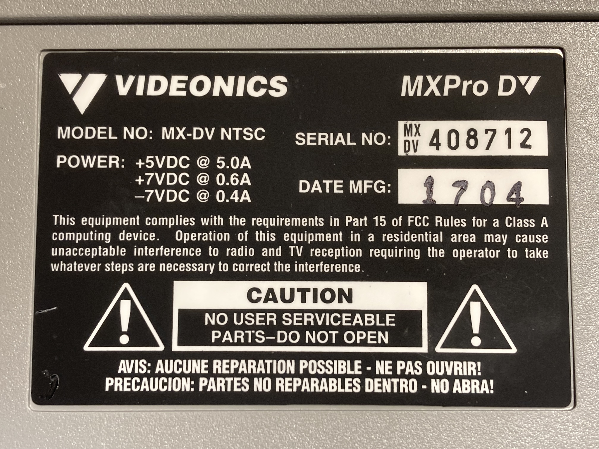 Videonics MXProDV